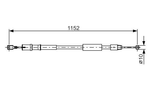 BOSCH 1 987 482 025 Seilzug Feststellbremse