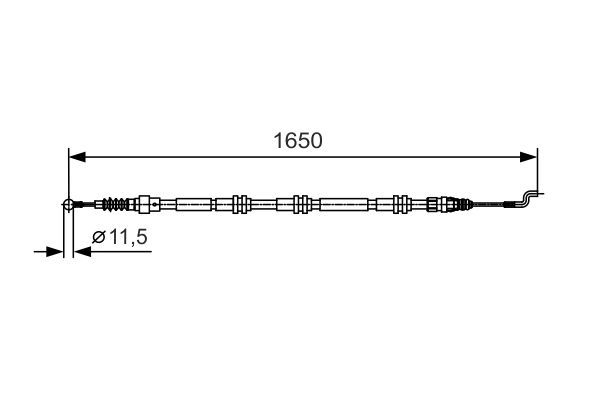 BOSCH 1 987 482 016 Seilzug Feststellbremse