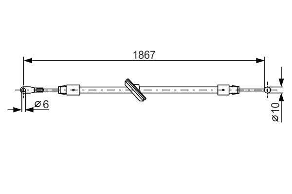 BOSCH 1 987 482 028 Seilzug Feststellbremse