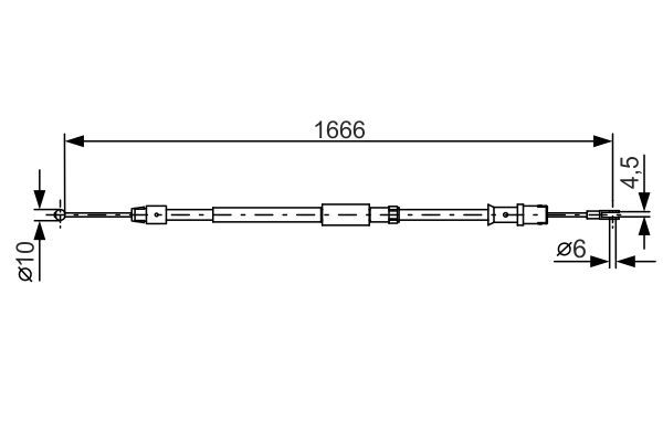 BOSCH 1 987 482 032 Seilzug Feststellbremse