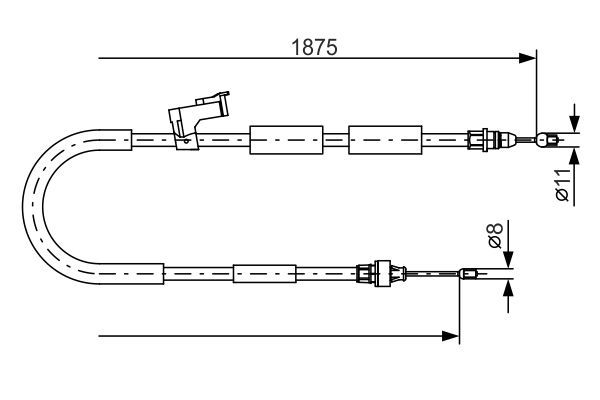 BOSCH 1 987 482 057 Seilzug Feststellbremse