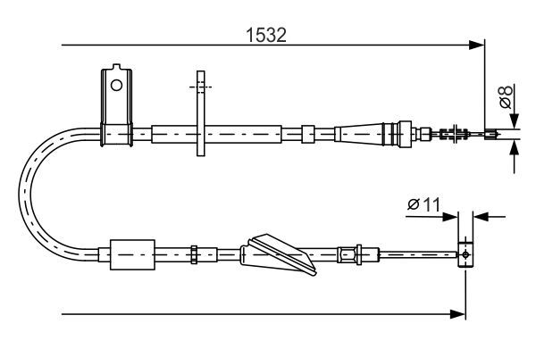 BOSCH 1 987 482 093 Seilzug Feststellbremse