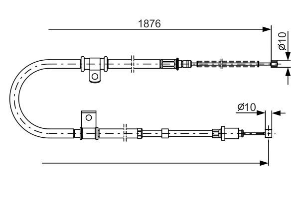 BOSCH 1 987 482 183 Seilzug Feststellbremse