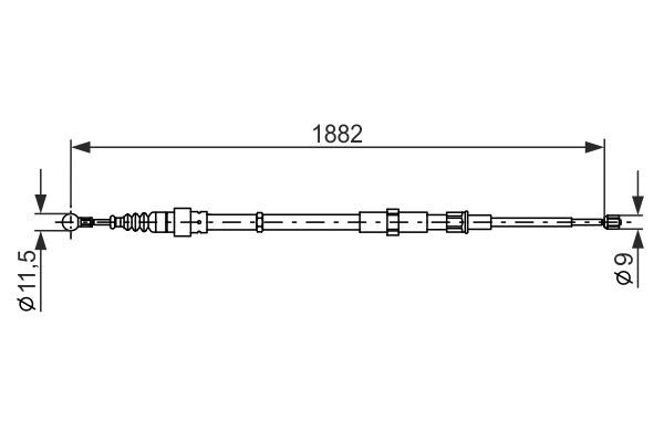 BOSCH 1 987 482 193 Seilzug Feststellbremse