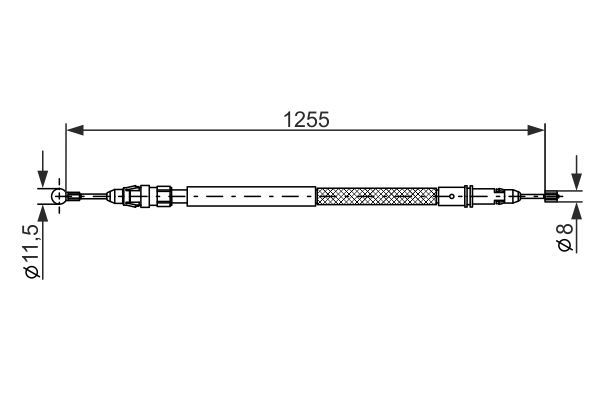 BOSCH 1 987 482 235 Seilzug Feststellbremse