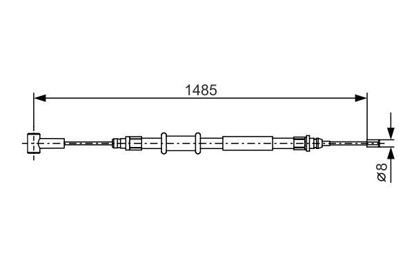 BOSCH 1 987 482 214 Seilzug Feststellbremse