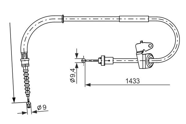 BOSCH 1 987 482 231 Seilzug Feststellbremse