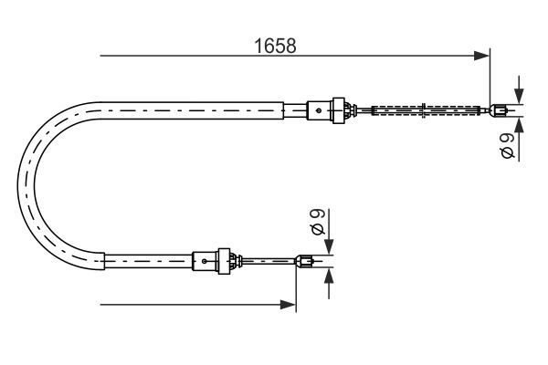 BOSCH 1 987 482 234 Seilzug Feststellbremse