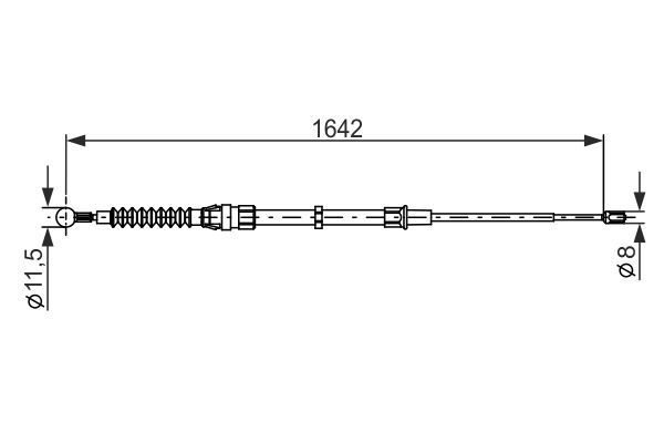 BOSCH 1 987 482 267 Seilzug Feststellbremse