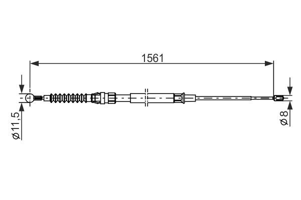 BOSCH 1 987 482 264 Seilzug Feststellbremse