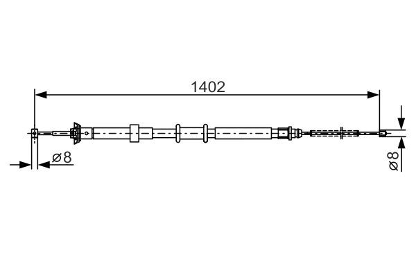 BOSCH 1 987 482 241 Seilzug Feststellbremse