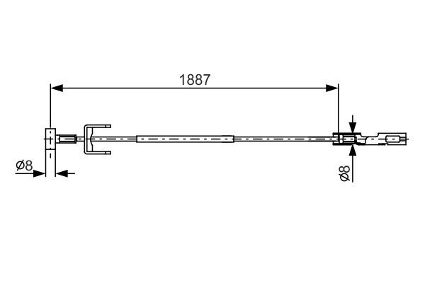 BOSCH 1 987 482 292 Seilzug Feststellbremse