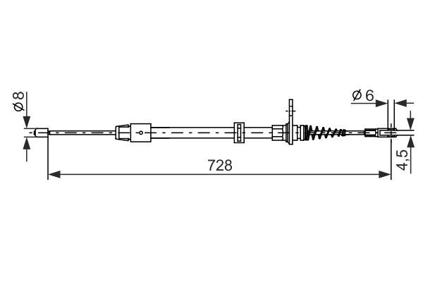 BOSCH 1 987 482 301 Seilzug Feststellbremse