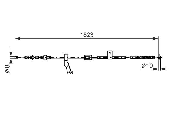 BOSCH 1 987 482 297 Seilzug Feststellbremse