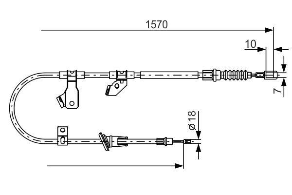 BOSCH 1 987 482 272 Seilzug Feststellbremse