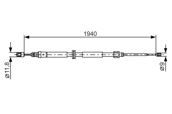 BOSCH 1 987 482 325 Seilzug Feststellbremse