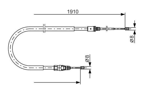 BOSCH 1 987 482 323 Seilzug Feststellbremse