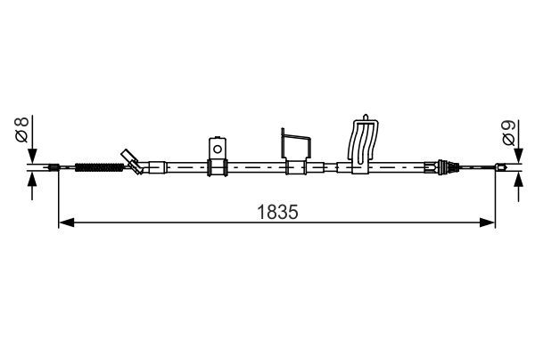 BOSCH 1 987 482 341 Seilzug Feststellbremse