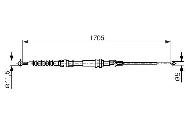 BOSCH 1 987 482 377 Seilzug Feststellbremse