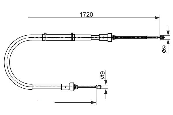 BOSCH 1 987 482 411 Seilzug Feststellbremse