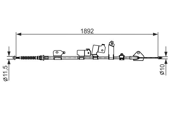 BOSCH 1 987 482 439 Seilzug Feststellbremse