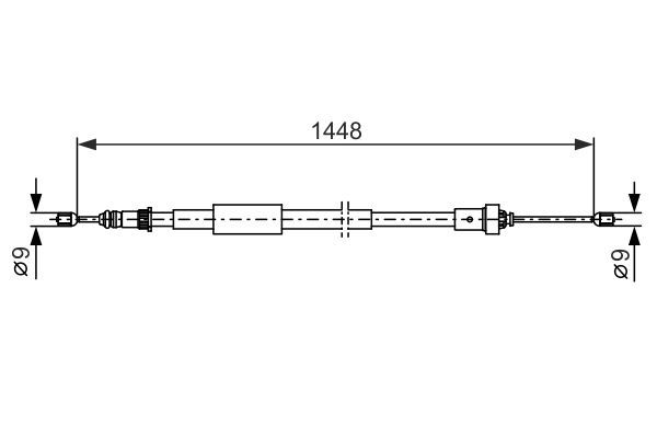 BOSCH 1 987 482 386 Seilzug Feststellbremse