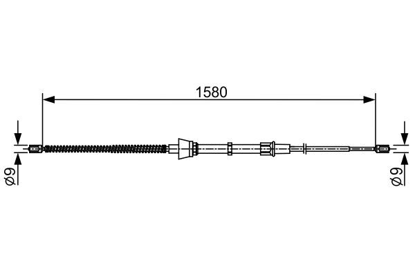 BOSCH 1 987 482 446 Seilzug Feststellbremse