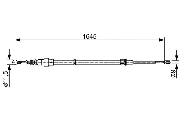 BOSCH 1 987 482 451 Seilzug Feststellbremse