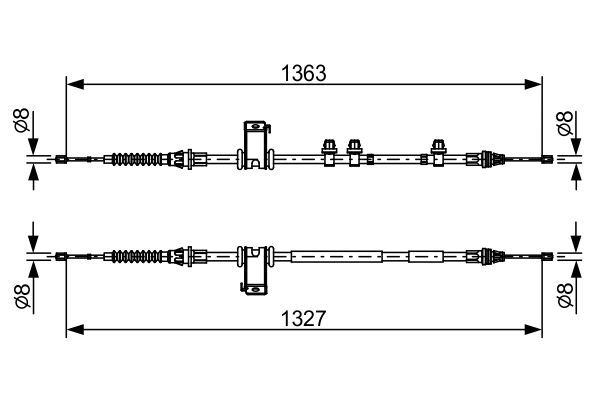 BOSCH 1 987 482 453 Seilzug Feststellbremse