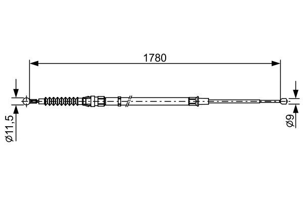 BOSCH 1 987 482 458 Seilzug Feststellbremse