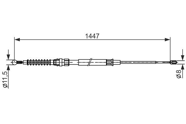 BOSCH 1 987 482 445 Seilzug Feststellbremse