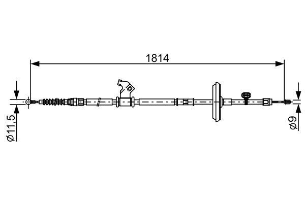 BOSCH 1 987 482 502 Seilzug Feststellbremse