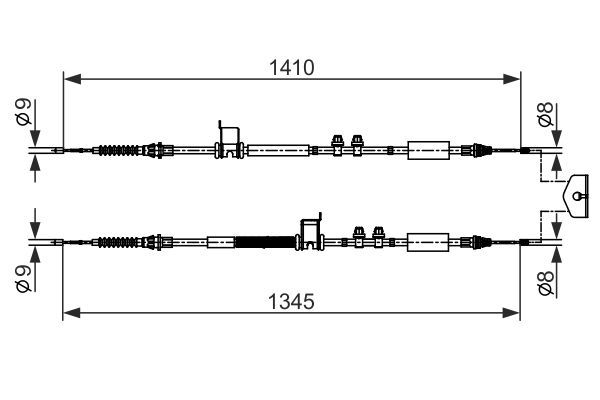 BOSCH 1 987 482 560 Seilzug Feststellbremse