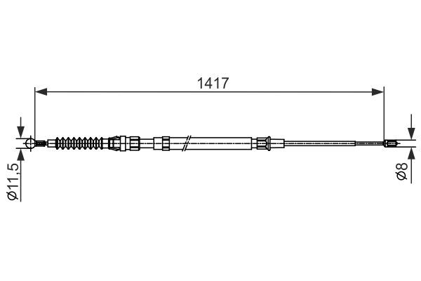 BOSCH 1 987 482 583 Seilzug Feststellbremse