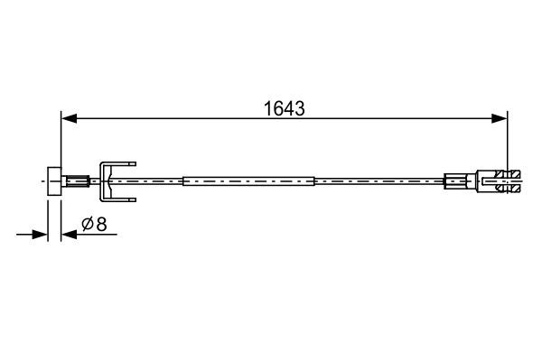 BOSCH 1 987 482 634 Seilzug Feststellbremse