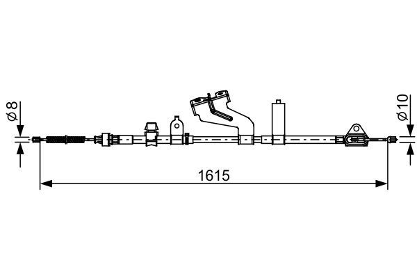 BOSCH 1 987 482 656 Seilzug Feststellbremse