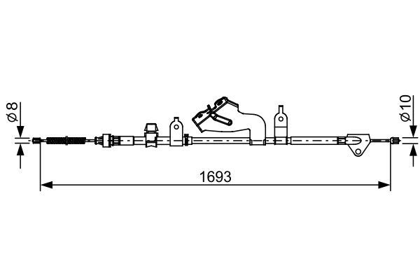 BOSCH 1 987 482 657 Seilzug Feststellbremse