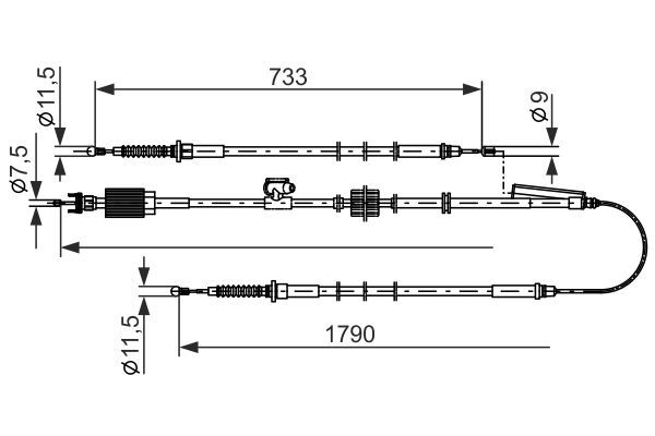 BOSCH 1 987 482 803 Seilzug Feststellbremse