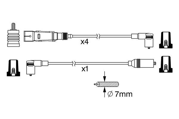 BOSCH 0 986 356 380 Zündleitungssatz