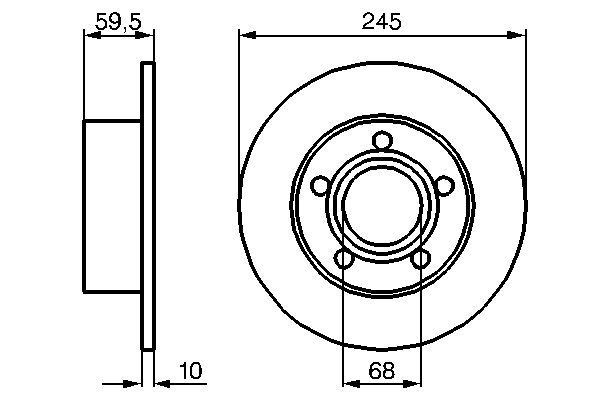 BOSCH 0 986 478 023 Bremsscheiben Ø 2447mm für Hinterachse