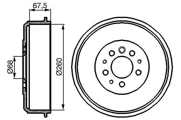 BOSCH 0 986 477 046 Bremstrommel