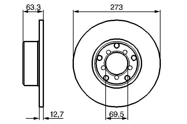 BOSCH 0 986 478 055 Bremsscheiben Ø 2732mm für Vorderachse