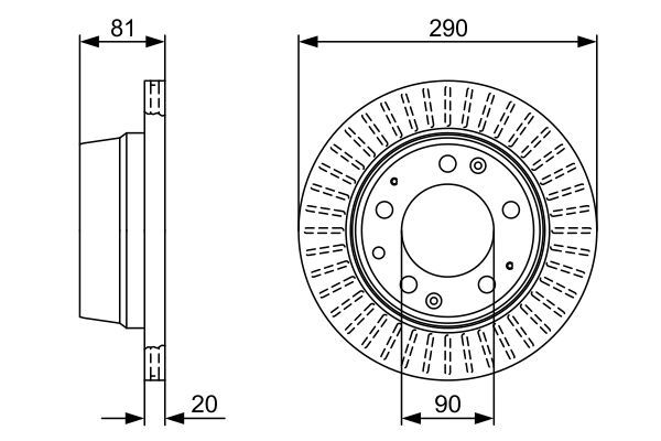 BOSCH 0 986 478 098 Bremsscheiben Ø 290mm für Hinterachse