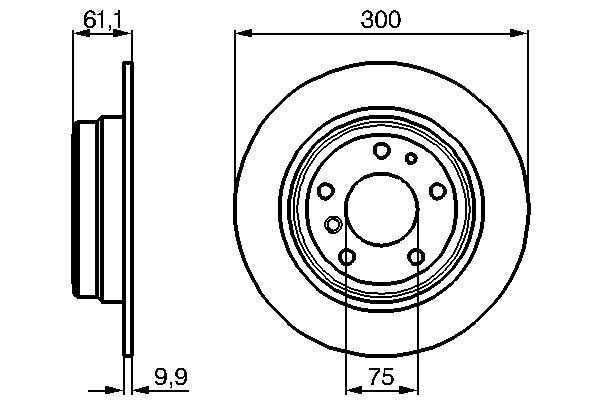 BOSCH 0 986 478 321 Bremsscheiben Ø 300mm für Hinterachse