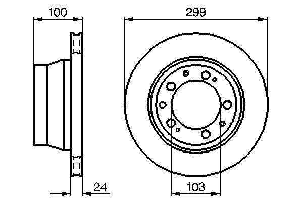 BOSCH 0 986 478 419 Bremsscheibe Ø 299mm für Hinterachse