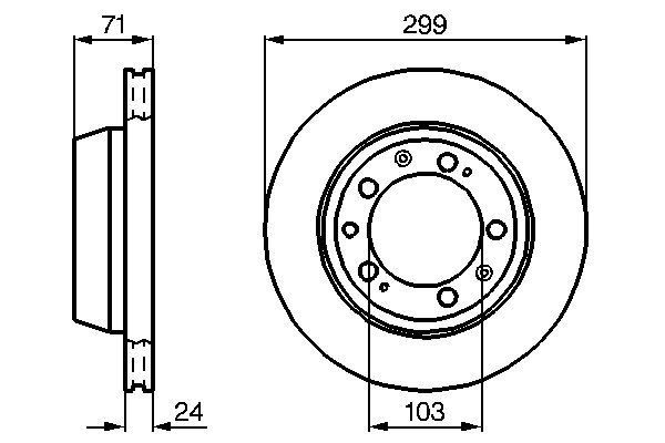 BOSCH 0 986 478 417 Bremsscheiben Ø 299mm für Hinterachse