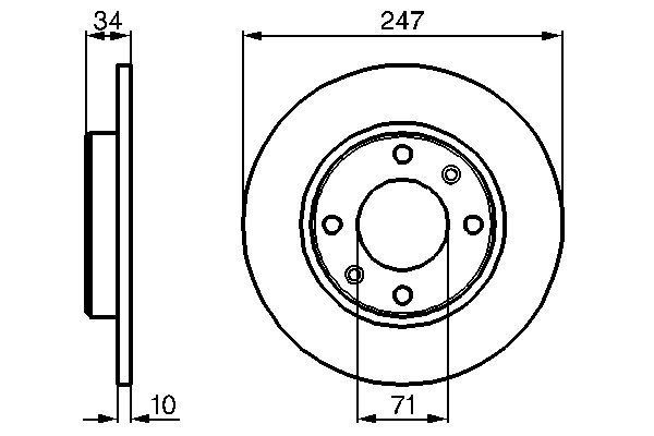 BOSCH 0 986 478 359 Bremsscheiben Ø 2475mm für Hinterachse