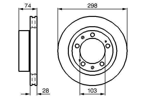 BOSCH 0 986 478 418 Bremsscheiben Ø 298mm für Vorderachse