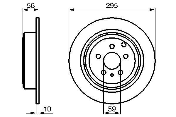 BOSCH 0 986 478 435 Bremsscheiben Ø 2947mm für Hinterachse