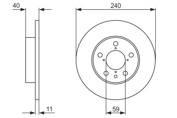 BOSCH 0 986 478 444 Bremsscheiben Ø 2405mm für Hinterachse